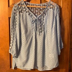 BILA lightweight baby blue top